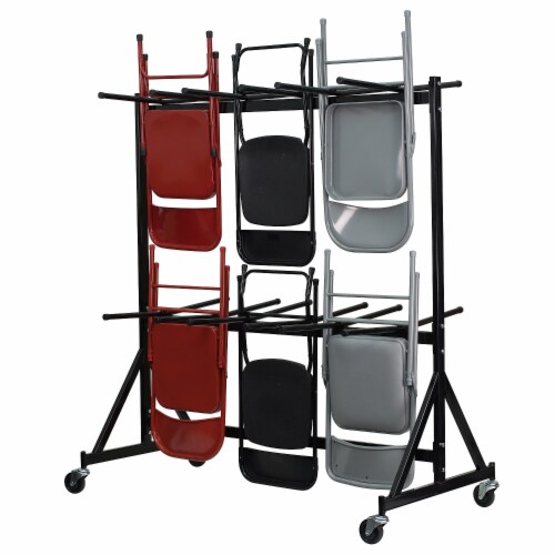 Flash Furniture Hanging Folding Chair Truck Black NGFCDOLLY Perspective: front