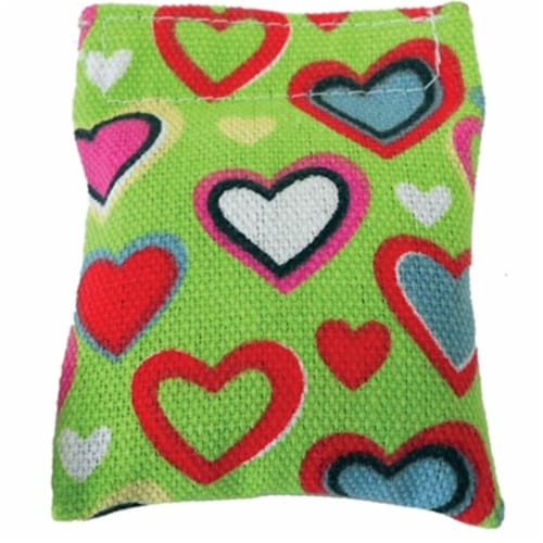 Imperial Cat 01187 Heart Pillow Catnip Toy Cat n Around -Refillable - on Hang Tag Perspective: front