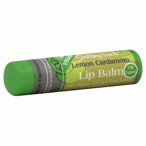 Soothing Touch Lemon Cardamom Vegan Lip Balm Perspective: front