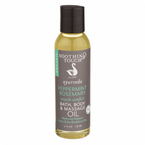 Soothing Touch Peppermint Rosemary Bath and Body Oil Perspective: front
