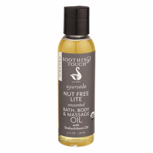 Soothing Touch  Ayurveda - Unscented- Nut Free Lite - Bath & Body Massage Oil Perspective: front