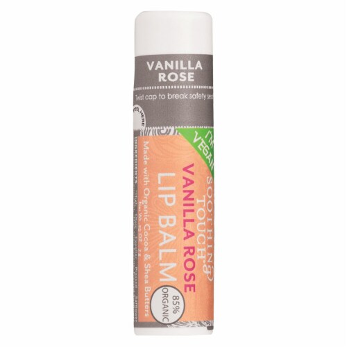 Soothing Touch Vanilla Rose Vegan Lip Balm Perspective: front