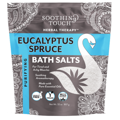 Soothing Touch Eucalyptus Spruce Bath Salts Perspective: front