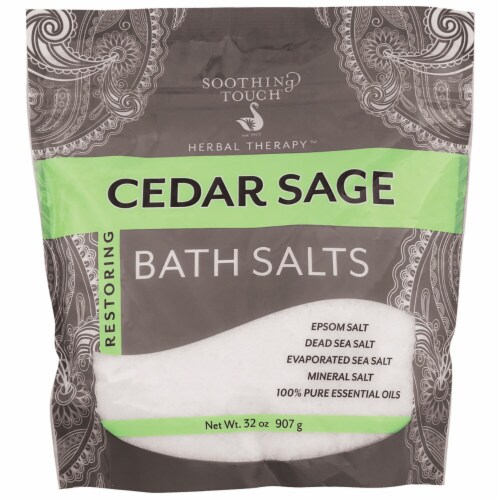 Soothing Touch Cedar Sage Bath Salts Perspective: front