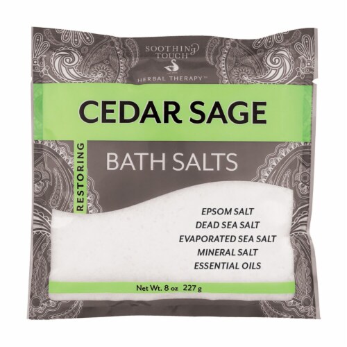 Soothing Touch Cedar Sage Bath Salts Perspective: front