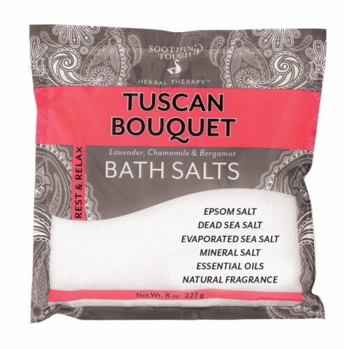 Soothing Touch Tuscan Bouquet Lavender Chamomile & Bergamot Bath Salts Perspective: front