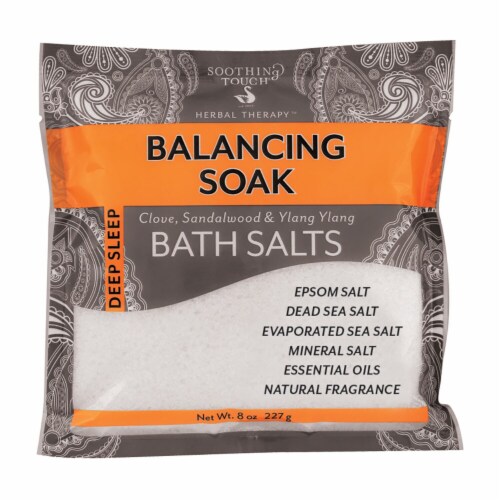 Soothing Touch Balancing Soak Bath Salts Clove Sandalwood & Ylang Ylang Perspective: front