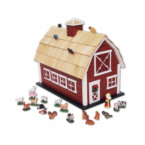Home Bazaar HB8021 Red Christmas Barn Advent Calendar, 1 Kroger