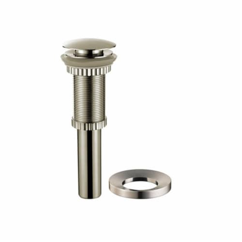 Kraus PU-10-MR-1SN Pop-Up Drain & Mounting Ring, Satin Nickel Perspective: front