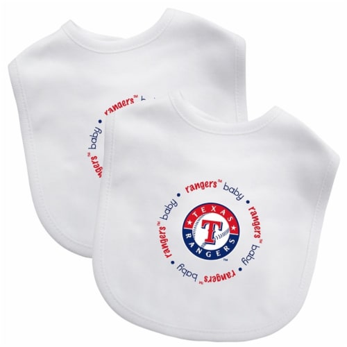 Baby Fanatic™ Texas Rangers Bibs Perspective: front