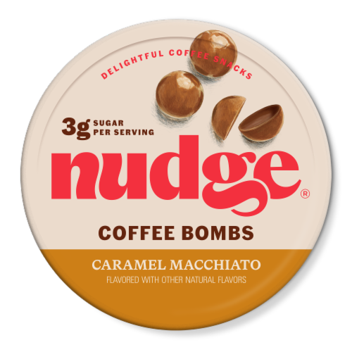 Nudge® Cafe Inspirations Caramel Macchiato Coffee Bombs Snacks Perspective: front