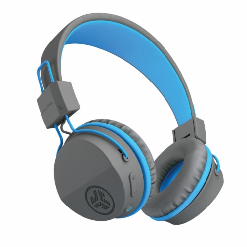 JLab Audio JBuddies Studio Kids Folding Headphones - Gray/Blue Perspective: front
