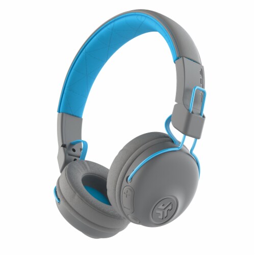 JLab Audio Bluetooth Studio Headphones - Gray/Blue Perspective: front