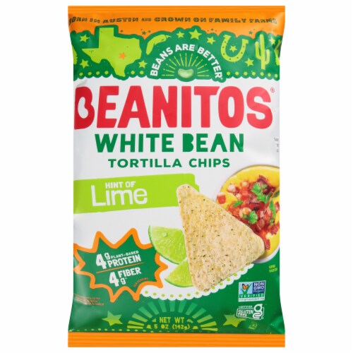 Beanitos Navy Bean With Sea Salt & Hint of Lime Chips Perspective: front