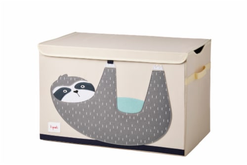 3 Sprouts Kids Toy Chest - Storage Trunk for Boys and Girls Room, Sloth Perspective: front