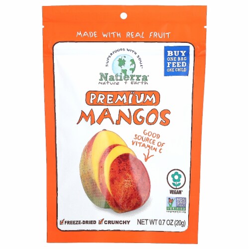 Natierra Premium Freeze-Dried Mango 0.7oz Perspective: front