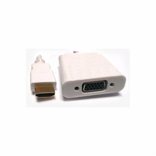 Professional Cable HDMI Male to VGA Female Adapter White HDMIMVGAF Perspective: front