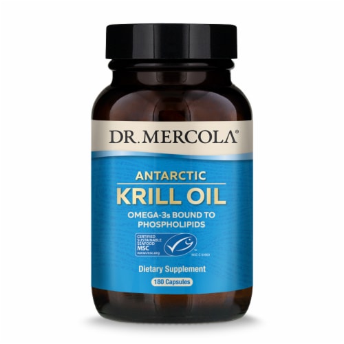 Mercola Krill Oil Supplement Capsules Perspective: front