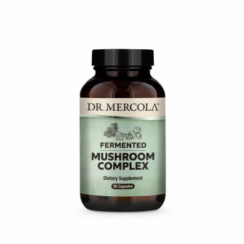 Mercola Fermented Mushroom Complex Capsules Perspective: front