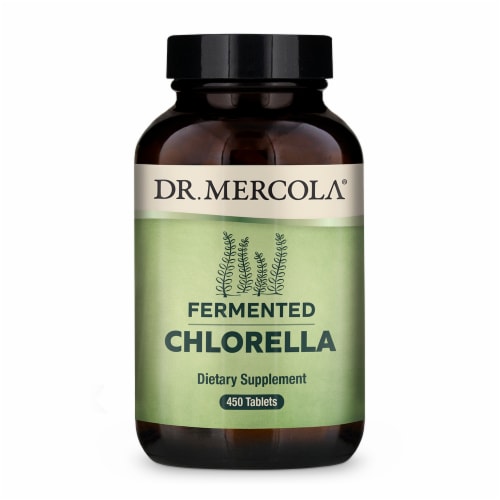 Mercola Fermented Chlorella Tablets Perspective: front