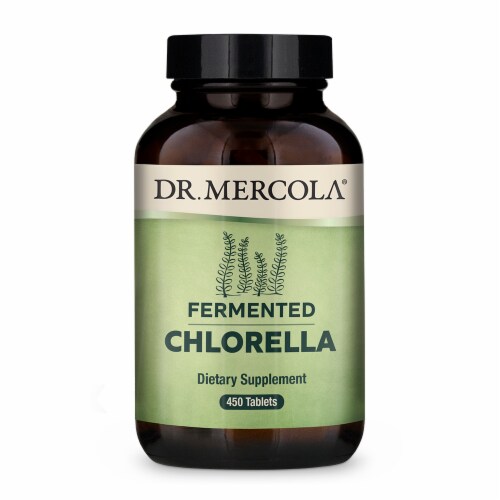 Mercola® Fermented Chlorella Tablets Perspective: front