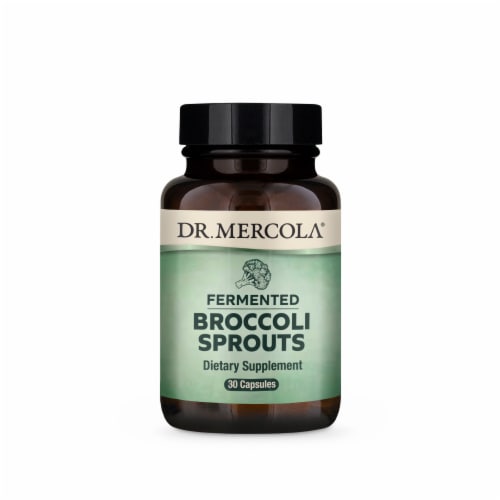 Mercola Fermented Broccoli Sprouts Capsules Perspective: front