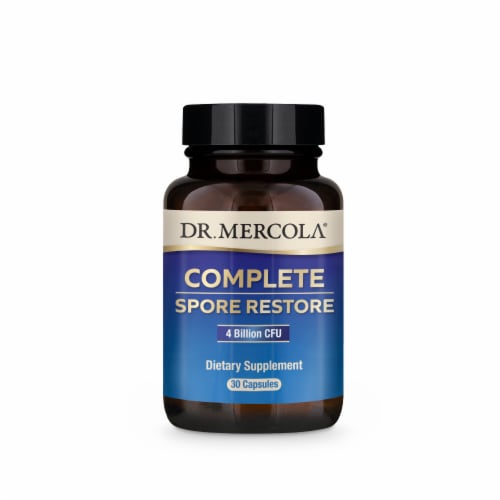 Mercola Complete Spore Restore Capsules Perspective: front