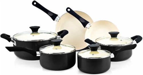 Wolfgang Puck 9-Piece Stainless Steel Cookware Set; Scratch-Resistant Non-Stick Coating