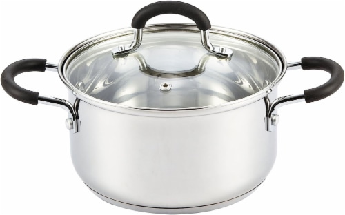 Cook N Home 3 Quart Sauce Pot Casserole Pan Stockpot saucier, 3 QT, Silver Perspective: front