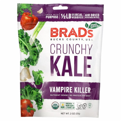 Brad's Plant Based Raw Crunch Crunchy Kale - Vampire Killer Perspective: front