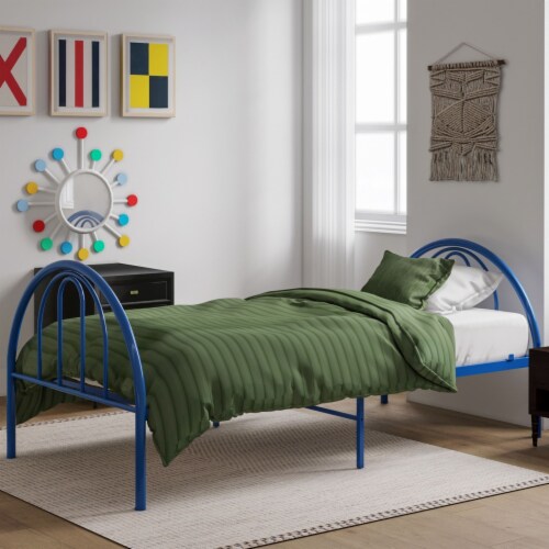 Blue twin bed frame deals