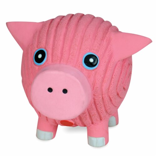 Huggle Hounds Dog Toy - Small Pig Ball Perspective: front