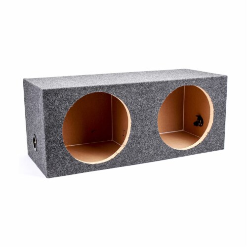 QPower 12 Heavy-Duty Dual Sealed Vehicle Subwoofer Enclosure Woofer Box,  Gray, 1 Piece - Harris Teeter