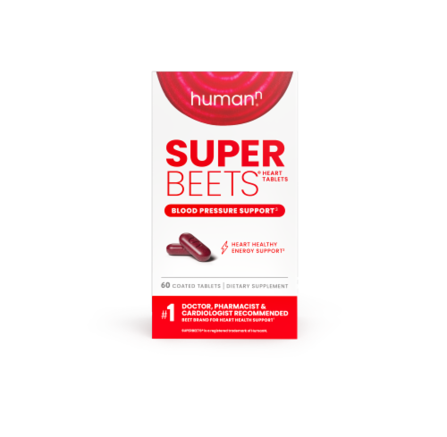 HumanN SuperBeets Heart Tablets Perspective: front