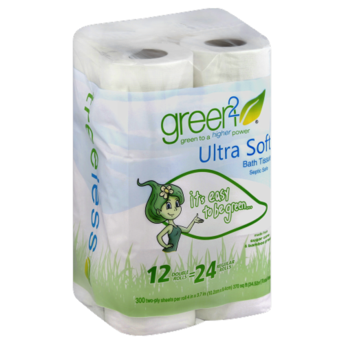 Green2 Ultra Soft Double Roll Bath Tissue Perspective: front