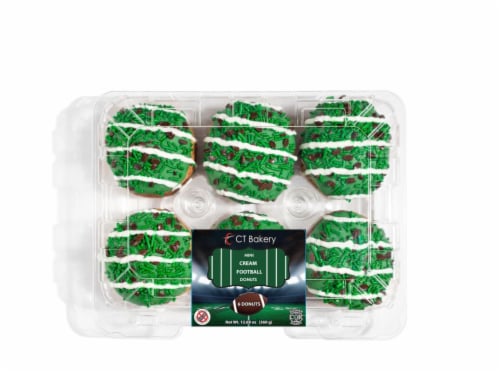 CT Bakery Mini Cream Football Donuts Perspective: front