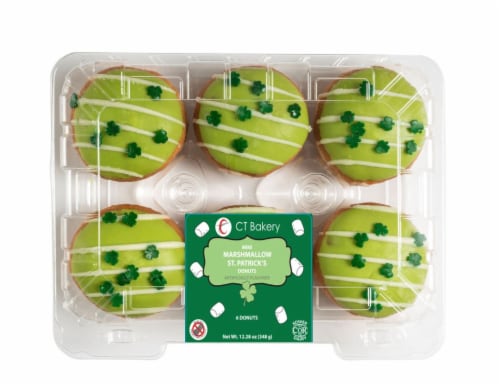 CT Bakery Mini Marshmallow St. Patricks Donuts Perspective: front