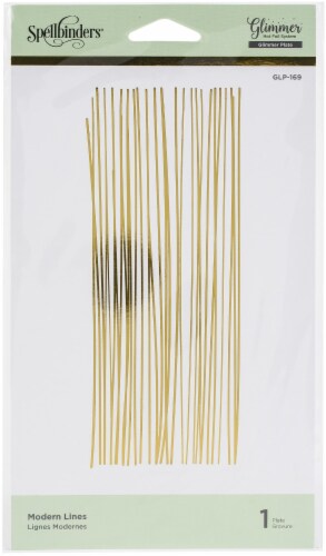 Spellbinders Glimmer Backgrounds Hot Foil Plate-Modern Lines Perspective: front