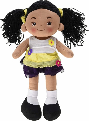 Linzy Toys Yellow Aissa Doll 16" Perspective: front