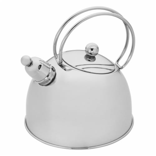 Demeyere Resto 2.5-qt Stainless Steel Whistling Tea Kettle Perspective: front