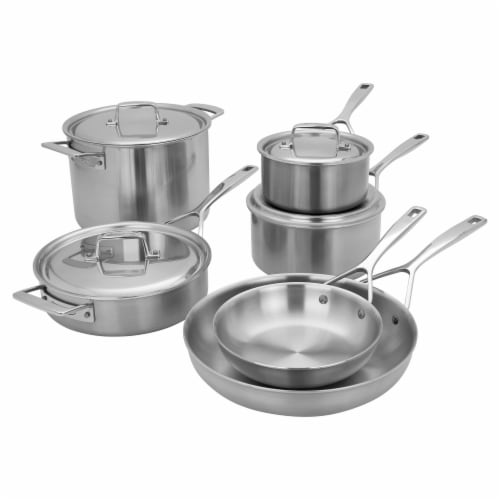 Demeyere Essential 5-Ply 4-Qt Stainless Steel Saucepan With Lid