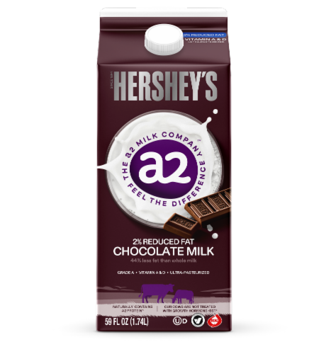 a2 Milk™ 2% Reduced Fat Chocolate Milk Perspective: front