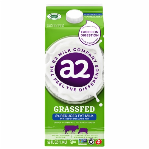 A2 Milk™ Grass Fed Whole Milk Perspective: front