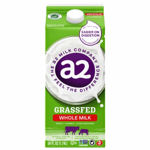a2 Milk® Grassfed Vitamin D Whole Milk Perspective: front