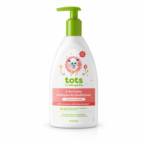 Tots by Babyganics Apricot Chamomile 2-in-1 Curly Shampoo & Conditioner Perspective: front