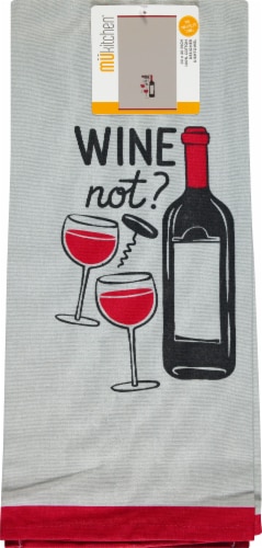 MUKitchen Wine Not Kitchen Towel Perspective: front