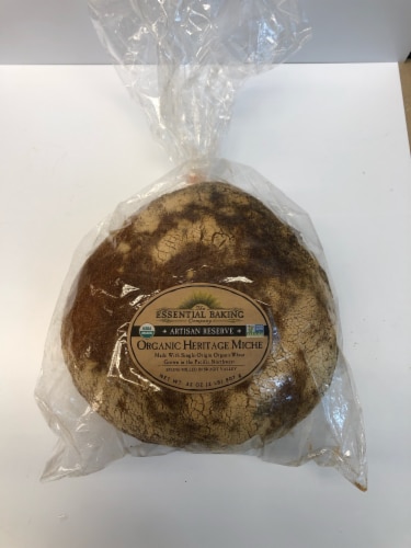 The Essential Baking Company Artisan Reserve Organic Sliced Heritage Miche Bread Perspective: front