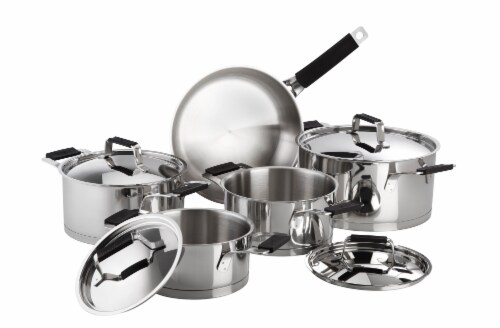 Luxury Professional “304” Grade Stainless Steel Complete Cookware Set -  Premium Design - All Stovetops Incl. Induction (9 pcs - Bronze)