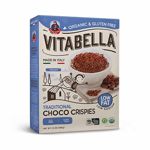 Vitabella - Cereal Gluten Free Chocolate Crspie - Case of 8 - 12 OZ Perspective: front