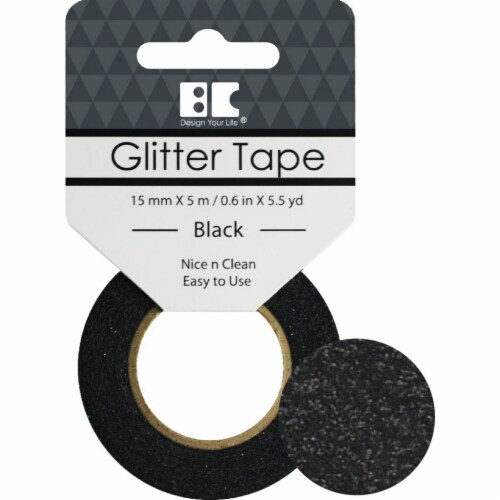 Best Creation Glitter Tape 15mmX5m-Black Perspective: front